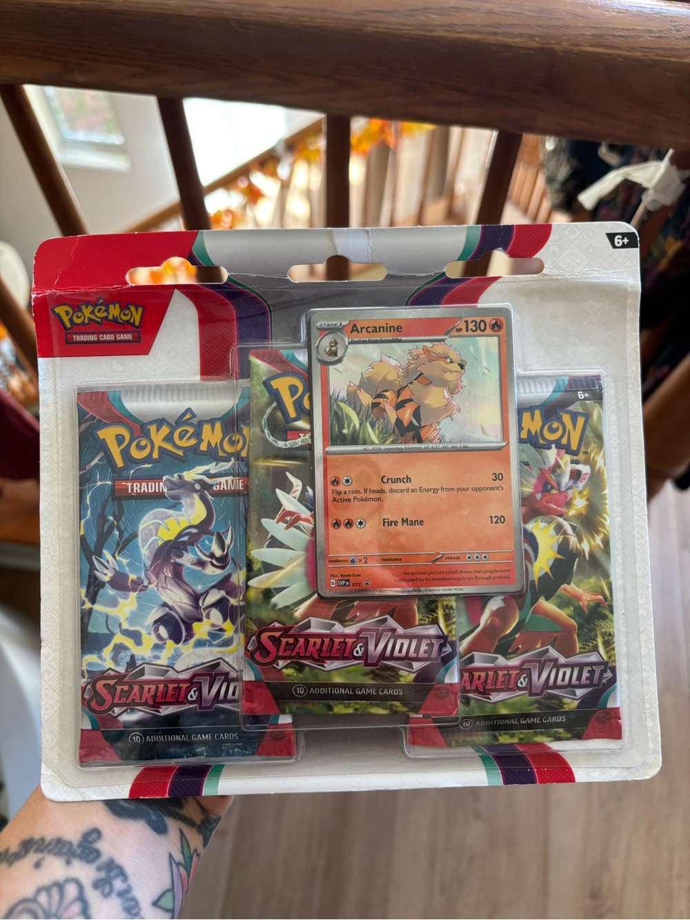 Pokemon Scarlet & Violet Bluster Booster Pack 3-Pack with Arcanine Promo Card